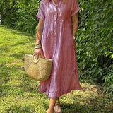 Malina | Vestido camisa a rayas con bolsillos funcionales