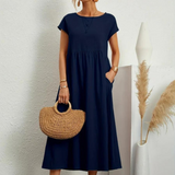 Marcia | Vestido de verano de tela premium en estilo Floating