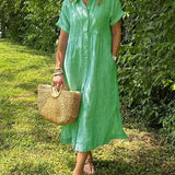 Malina | Vestido camisa a rayas con bolsillos funcionales