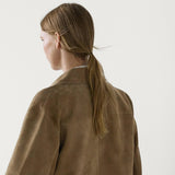 Chaqueta de piel de serraje