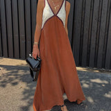 Donna - Vestido largo con cuello en V