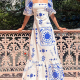 Fiore - Vestido largo estampado