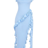 Dalia | Vestido largo con volantes