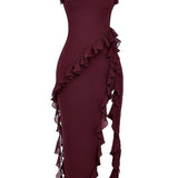 Dalia | Vestido largo con volantes