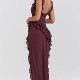 Dalia | Vestido largo con volantes