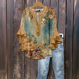 Lina | Blusa vintage con estampado floral