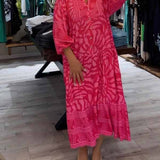 Ilona | Vestido con escote en V y estampado