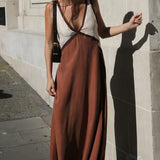 Donna - Vestido largo con cuello en V