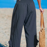 Pantalón ancho con volantes