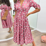 Monique™ | Vestido Elegante de Lunares