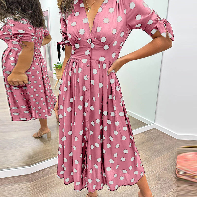 Monique™ | Vestido Elegante de Lunares