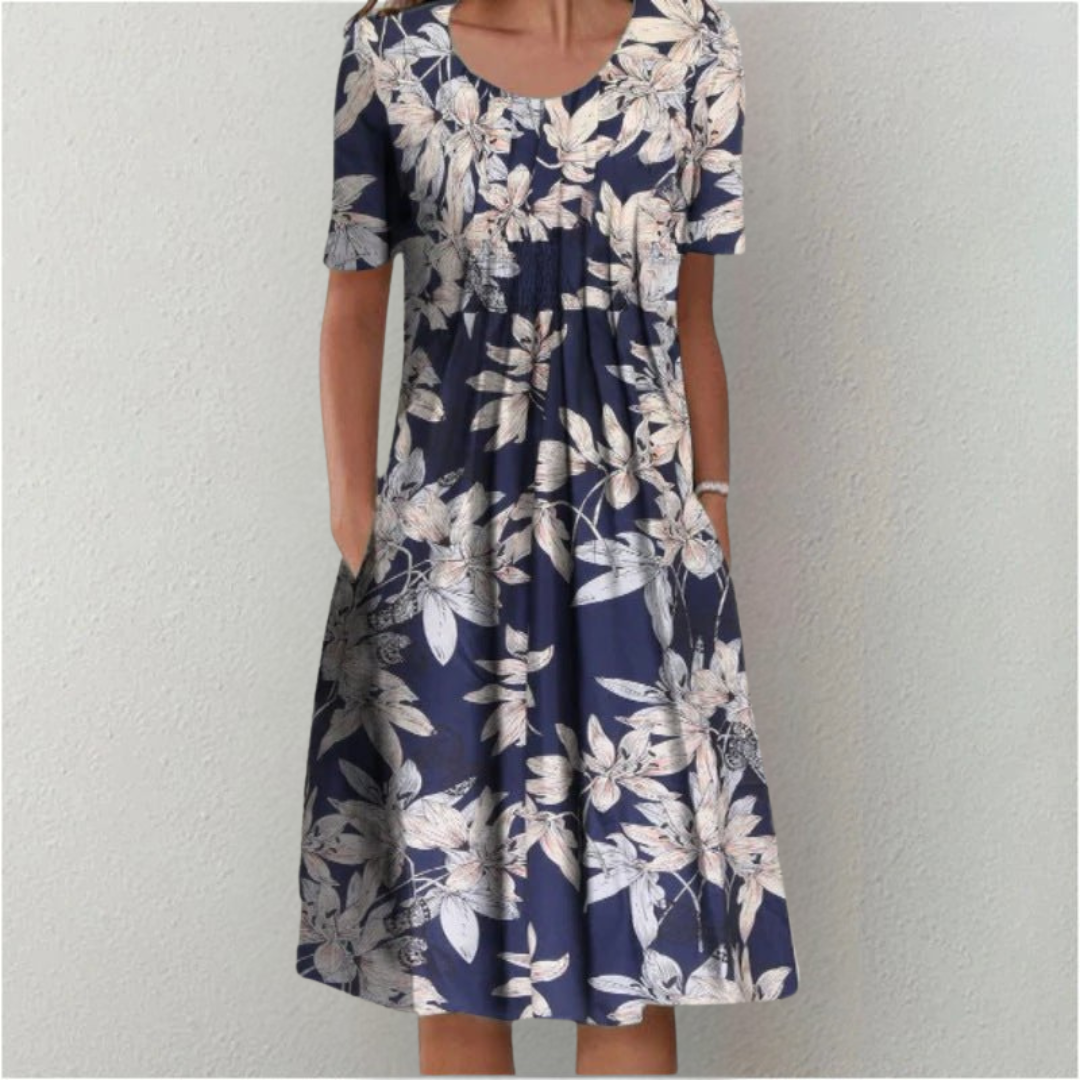 Ana | Vestido floral elegante e informal con bolsillos