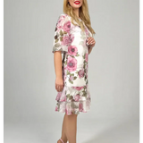 Samanta | Vestido suelto de verano con escote redondo y manga corta