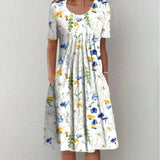 Ana | Vestido floral elegante e informal con bolsillos