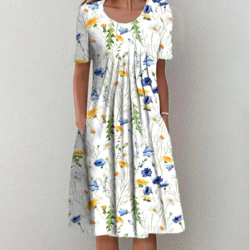 Ana | Vestido floral elegante e informal con bolsillos