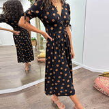 Monique™ | Vestido Elegante de Lunares