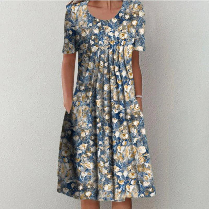 Ana | Vestido floral elegante e informal con bolsillos