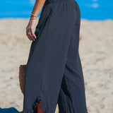 Pantalón ancho con volantes