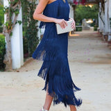 Laura | Vestido largo con flecos