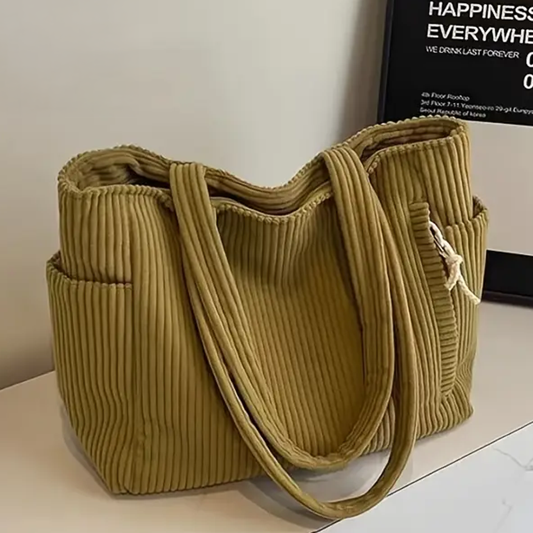 Tilda | Bolso tote acanalado con detalle de cordón
