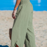 Pantalón ancho con volantes