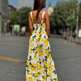 Renata - Vestido largo estampado