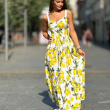 Renata - Vestido largo estampado