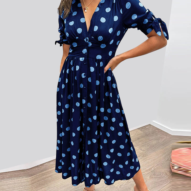 Monique™ | Vestido Elegante de Lunares