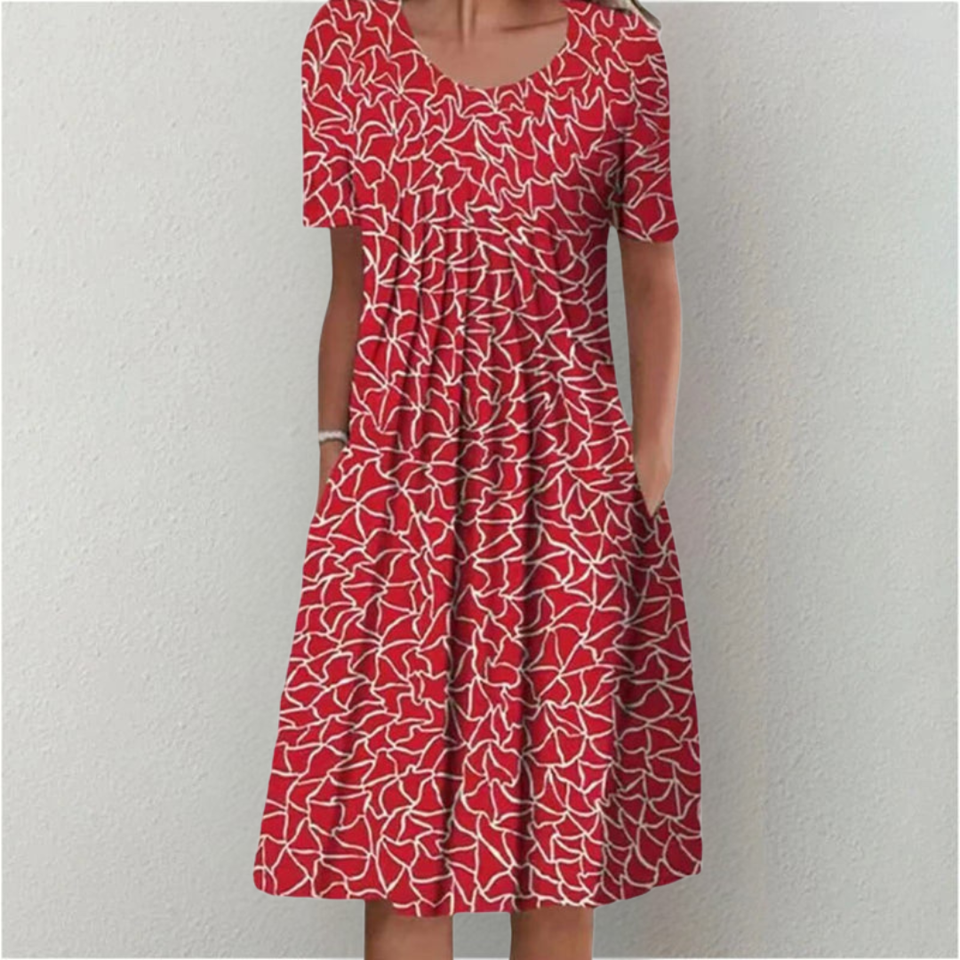 Ana | Vestido floral elegante e informal con bolsillos