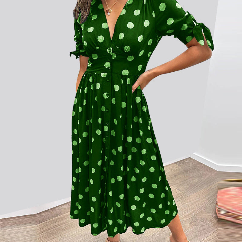 Monique™ | Vestido Elegante de Lunares