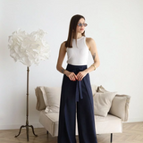 Pantalón ancho de lino