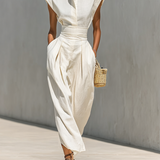 Vestido Maxi de Algodón Puro con Cuello de Solapa y Mangas con Capucha