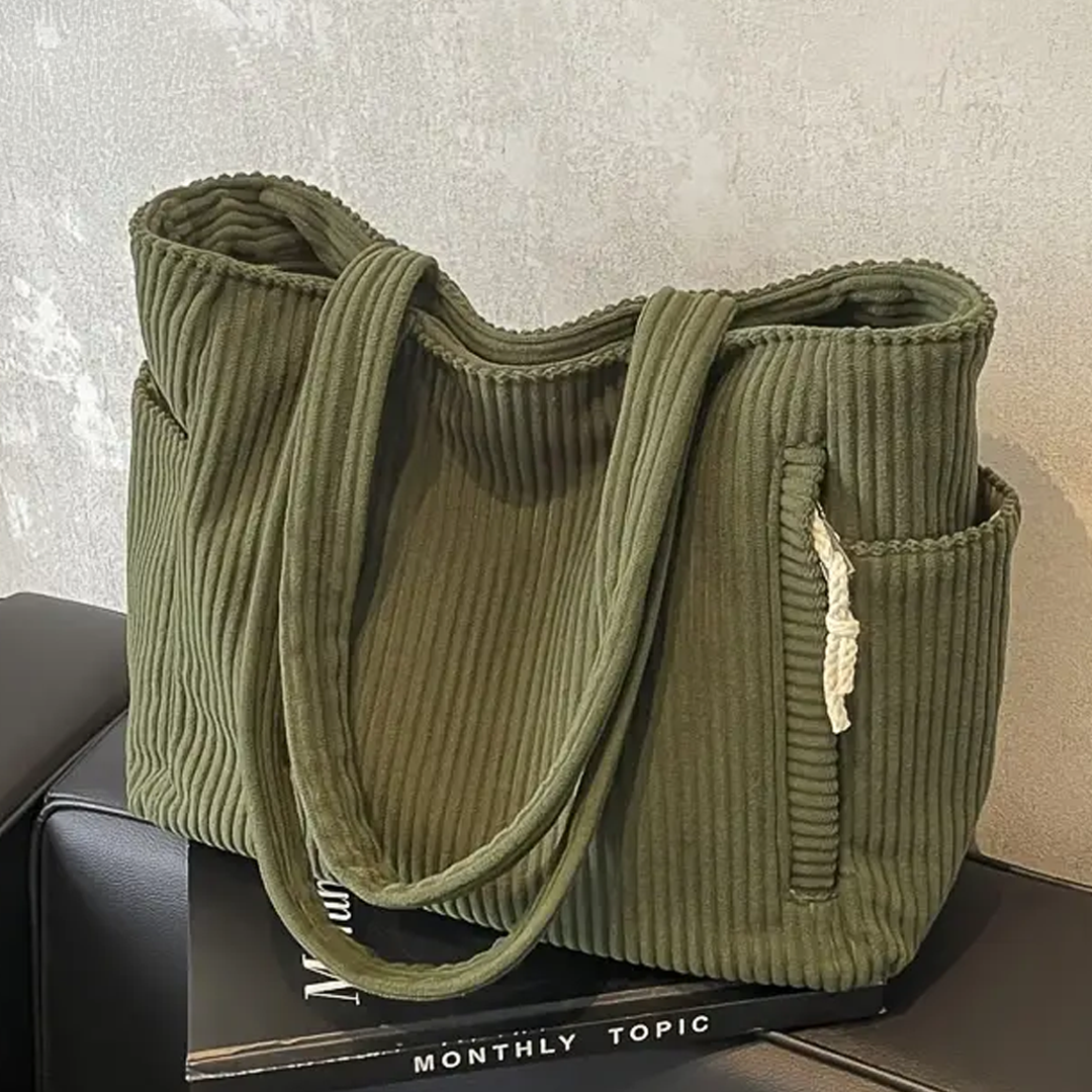Tilda | Bolso tote acanalado con detalle de cordón