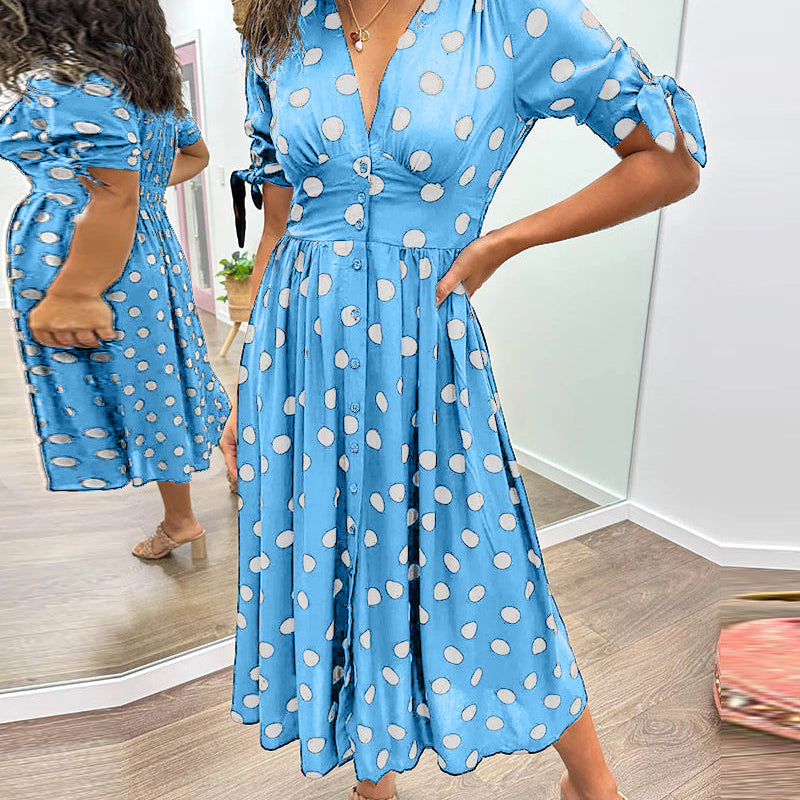 Monique™ | Vestido Elegante de Lunares