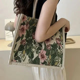 Taila | Bolsa de Yute con Estampado Floral y Diseño Ecológico