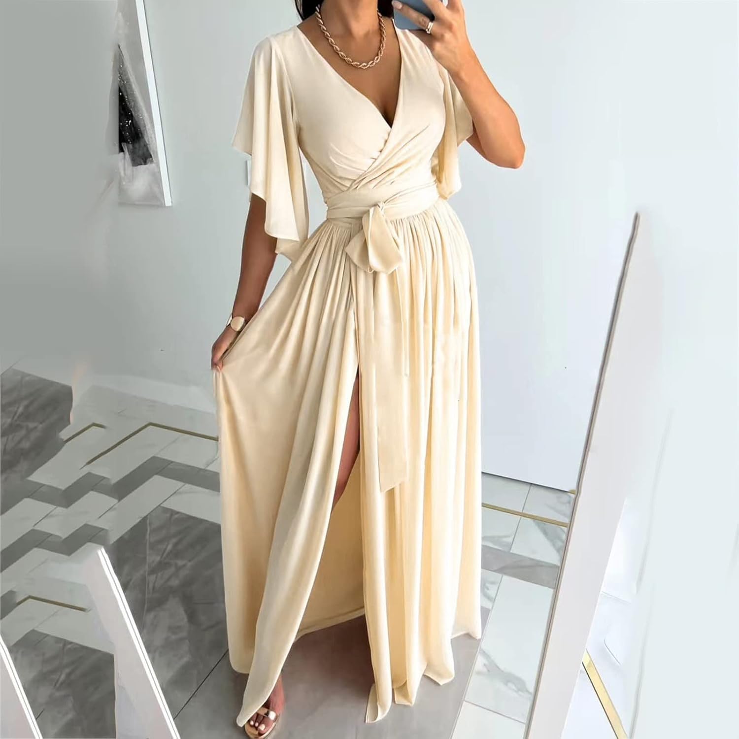 Daria | Vestido de mujer con mangas de mariposa