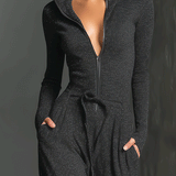 Mono Elegante de Mujer de Punto con Cremallera Delantera