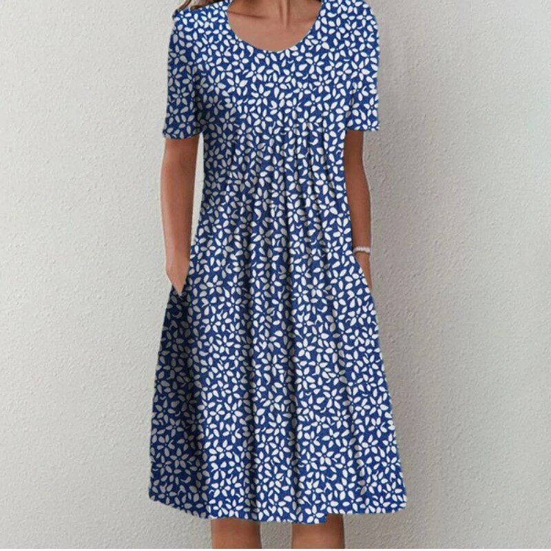 Ana | Vestido floral elegante e informal con bolsillos