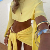 Beach - Conjunto de top y pareo