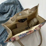 Taila | Bolsa de Yute con Estampado Floral y Diseño Ecológico