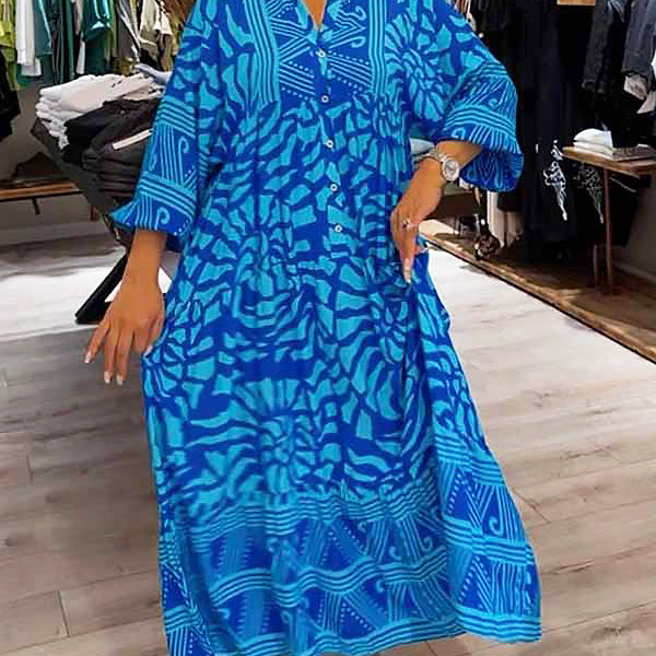 Ilona | Vestido con escote en V y estampado