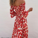 Alina | Vestido Maxi con Hombros Descubiertos y Encanto Boho