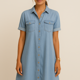 Emilia | Vestido de mezclilla tipo camisa
