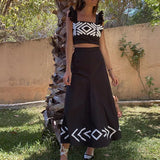 Leana - Conjunto de top y falda