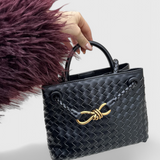 Valeria | Bolsa Diaria Tejida Índigo