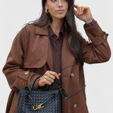 Valeria | Bolsa Diaria Tejida Índigo