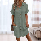 Patrycja | Vestido Camisero de Lino