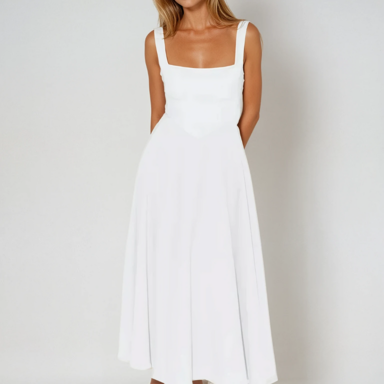 Helena | Vestido largo con escote cuadrado