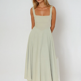 Helena | Vestido largo con escote cuadrado