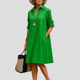 Bernadette - Vestido Midi Elegante con Encanto Atemporal